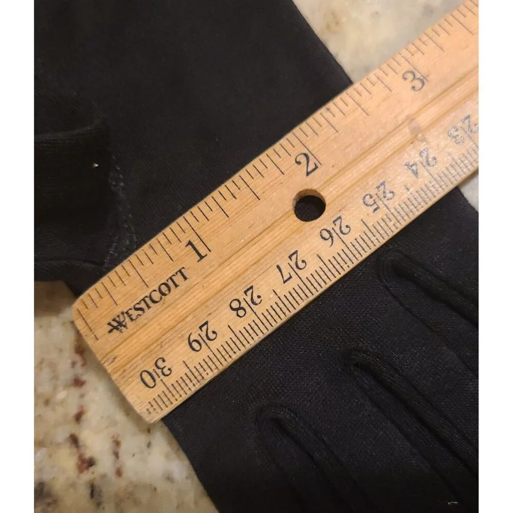 New? Vtg Size 6 Small Black Cotton Stretch Formal 8.5